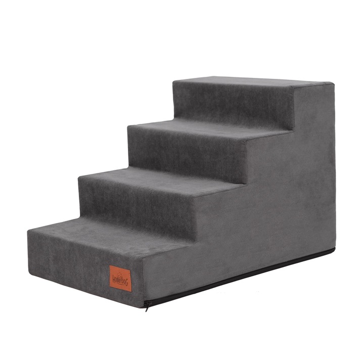 Стълба за куче "SAVOY", Тъмно сива, Hobbydog - Размер 2 - 40x40x60см