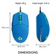 Mouse gaming Logitech G102 Lightsync, Albastru