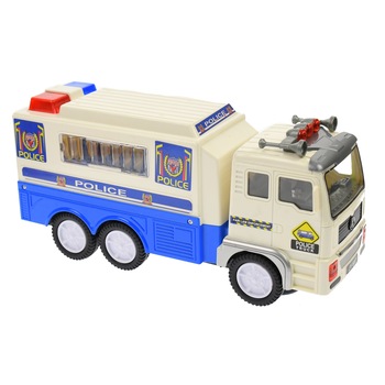 Masina de politie, de jucarie, cu sunete si luminite, alb - JY687 Masina de politie, de jucarie, cu sunete si luminite, alb - JY687