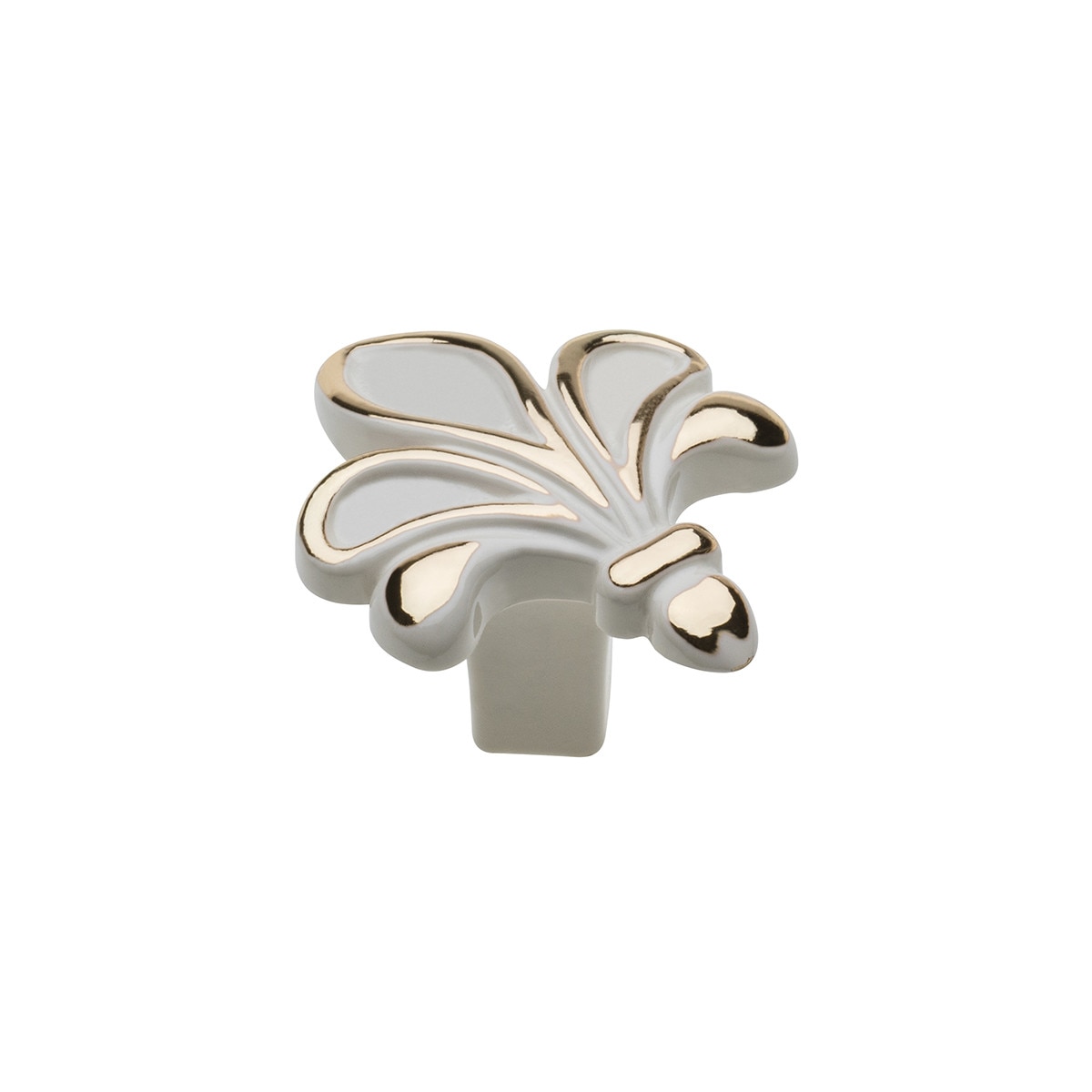 Buton Royal Genova alb/auriu 44x35 mm