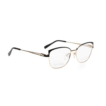Ochelari de vedere dama, cu rama ochi de pisica, cu brate si cadru din metal, negru/auriu PIERRE CARDIN PC8856, cu lentile Transitions Grey cu Filtru de calculator (E.P.S.), Filtru fotocromatic, ofera protectie, tranzitie in tonuri de gri Ochelari de vedere dama, cu rama ochi de pisica, cu brate si cadru din metal, negru/auriu PIERRE CARDIN PC8856, cu lentile Transitions Grey cu Filtru de calculator (E.P.S.), Filtru fotocromatic, ofera protectie, tranzitie in tonuri de gri