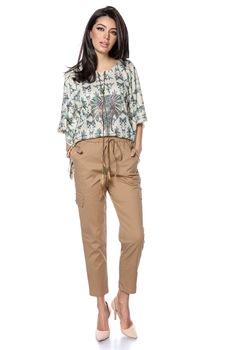 Pantaloni clasici, bej, cargo- ROH - TR363, O.S Pantaloni clasici, bej, cargo- ROH - TR363, O.S