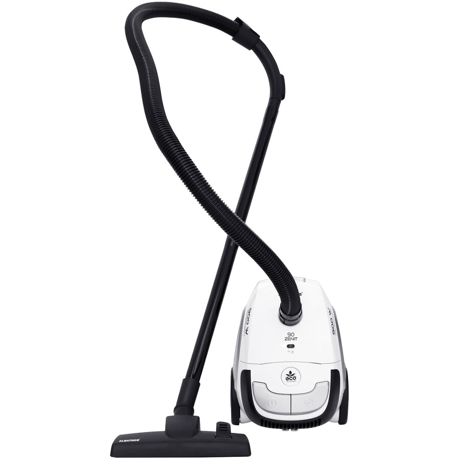 Aspirator cu sac Albatros Zenit 90 Eco, 900 W, Sac textil reutilizabil 2l, Eco type, Alb-Negru