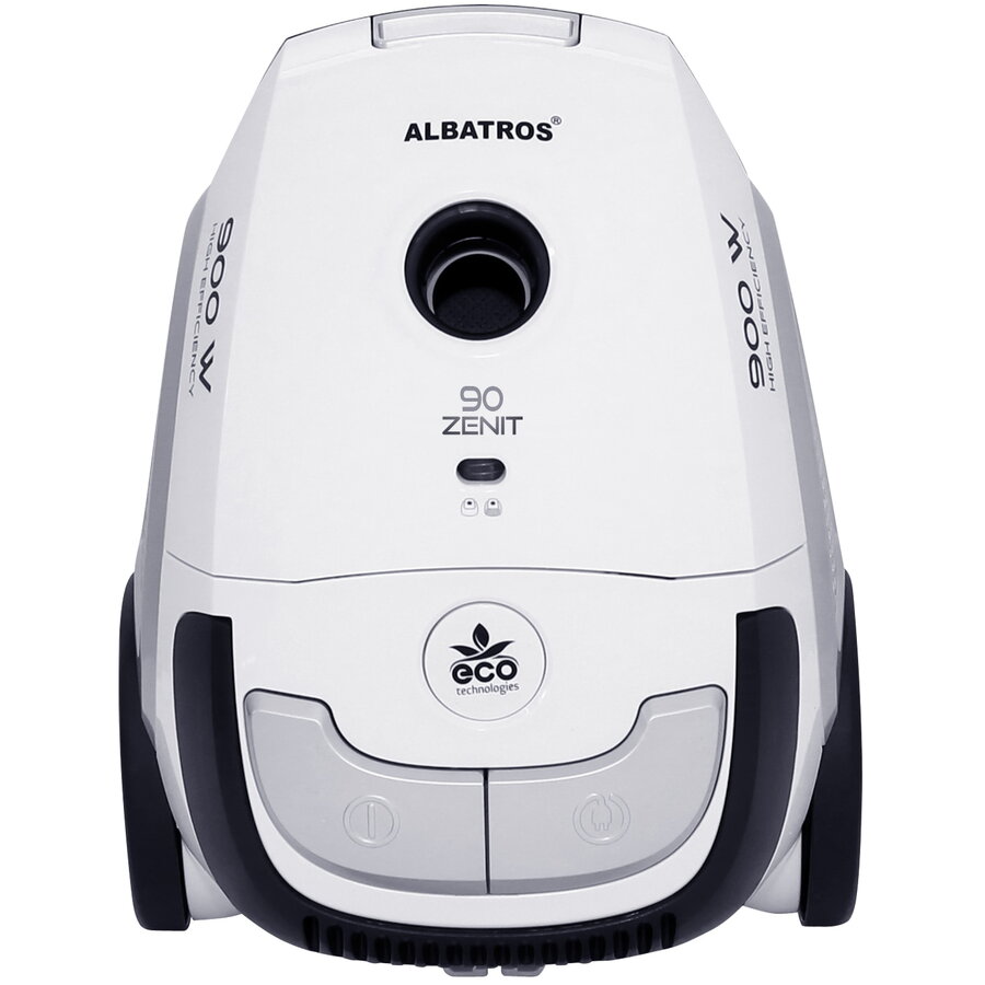 Aspirator cu sac Albatros Zenit 90 Eco, 900 W, Sac textil reutilizabil 2l, Eco type, Alb-Negru