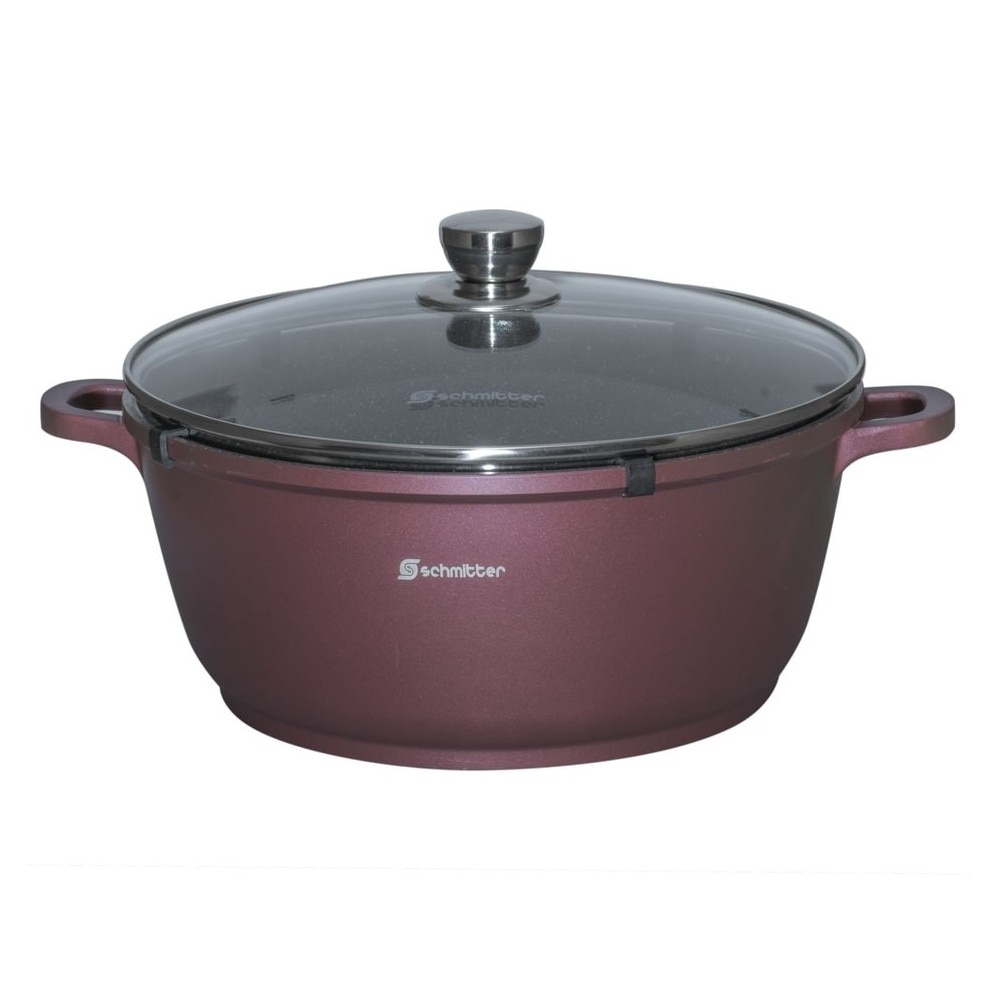 Oala Schmitter, cu capac, aluminiu turnat, interior ceramic, 9.5 L, 32 cm