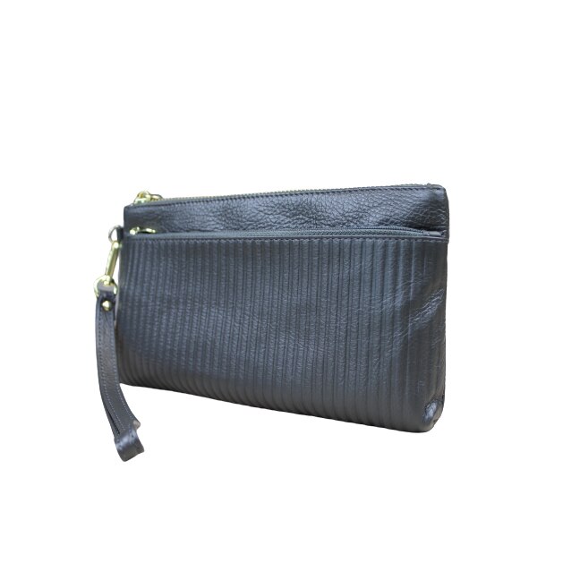 Portofel dama, din piele naturala, Hassion, Model L-2008-2 Gray