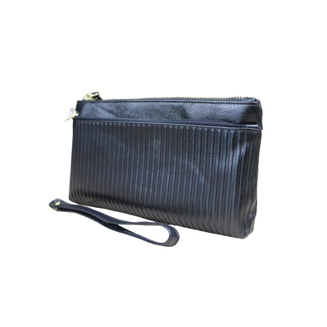 Portofel dama, din piele naturala, Hassion, Model L-2008-2 Black