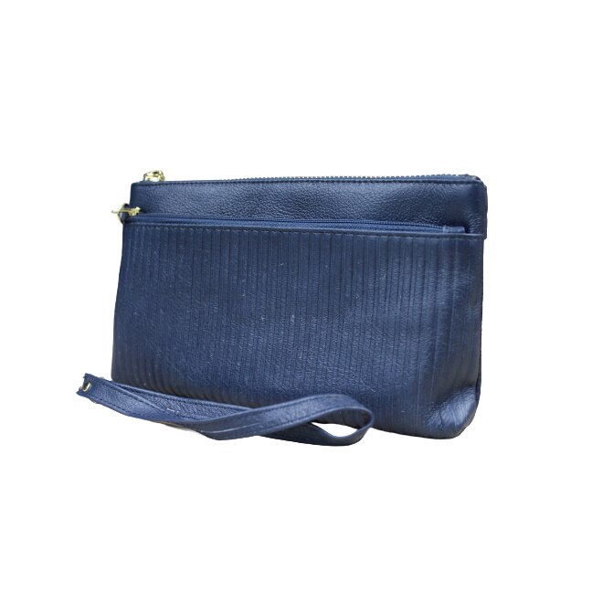 Portofel dama, din piele naturala, Hassion, Model L-2008-2 Blue