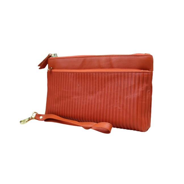 Portofel dama, din piele naturala, Hassion, Model L-2008-2 Orange