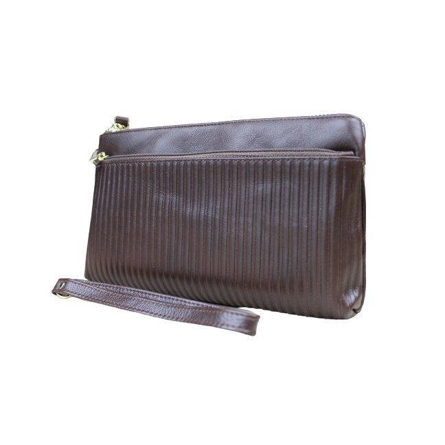 Portofel dama, din piele naturala, Hassion, Model L-2008-2 Coffee