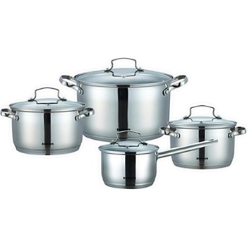 Set oale 8 piese Bohmann 1908, fund 7 straturi, inductie, Inox Set oale 8 piese Bohmann 1908, fund 7 straturi, inductie, Inox