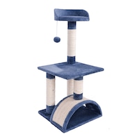 Ansamblu de joaca pentru pisici Mellow Graz, 36x36x82 cm, Albastru