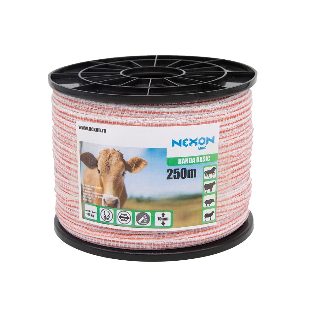 Banda pentru gard electric NEXON Basic 250m 4lite-70kg