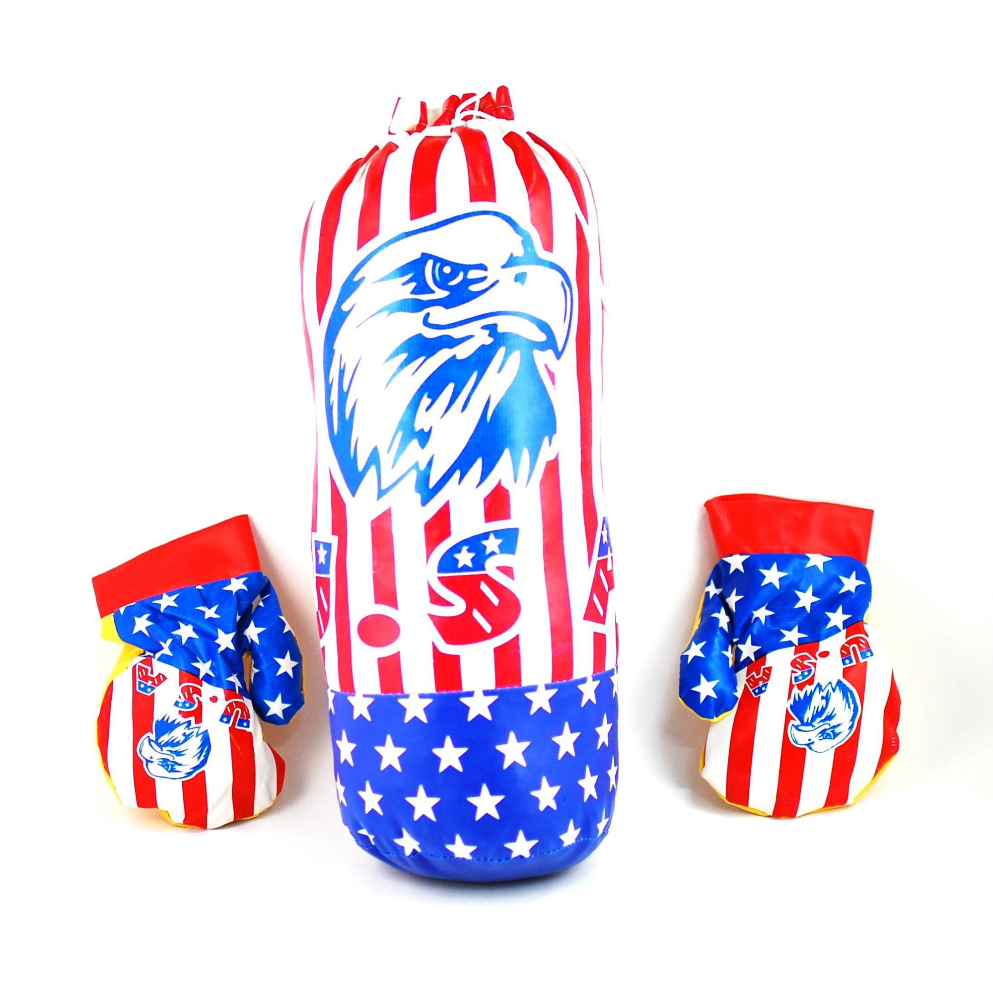 Sac de box pentru copii ,cu manusi , 44 x 27 cm