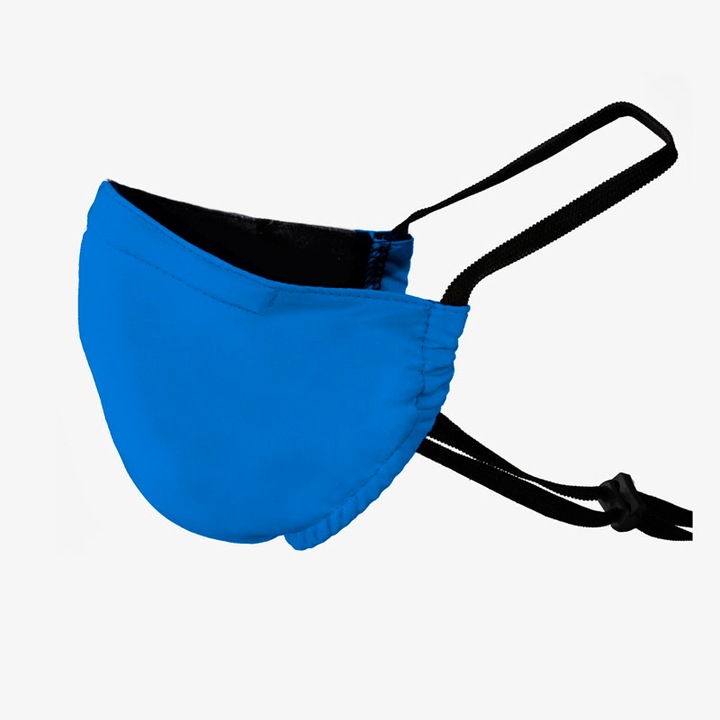 Be Happy Gyermekszájmaszk, 3 Rétegű, Mosható, Vasalható, Fertőtleníthető, Állítható Pánttal, Kék