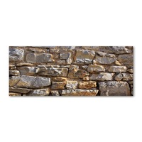 tablou pe sticla 125x50cm imagine imprimata sticla decorarea peretilor quotun zid de piatra imagen 0_0_0