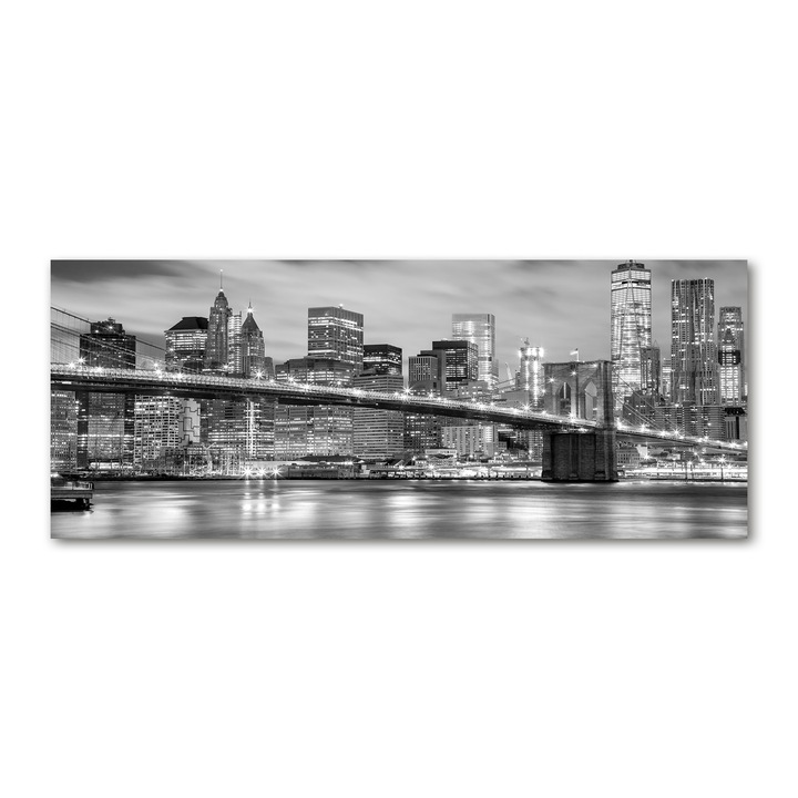 Panou de bucatarie, din sticla, Placi decorative, Manhattan New York, 125 cm x 50 cm