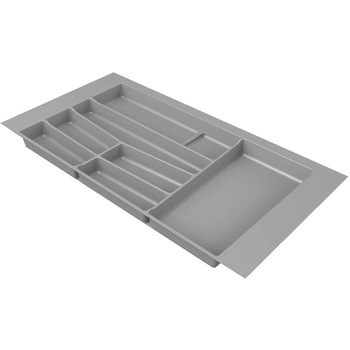 Suport organizare tacamuri, gri deschis, plastic, pentru latime corp 1000 mm, montabil in sertar de bucatarie Suport organizare tacamuri, gri deschis, plastic, pentru latime corp 1000 mm, montabil in sertar de bucatarie
