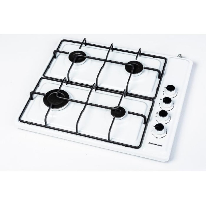 Плот за вграждане Ravanson K-04TNG, Газов, 4 нагревателни зони, Бял