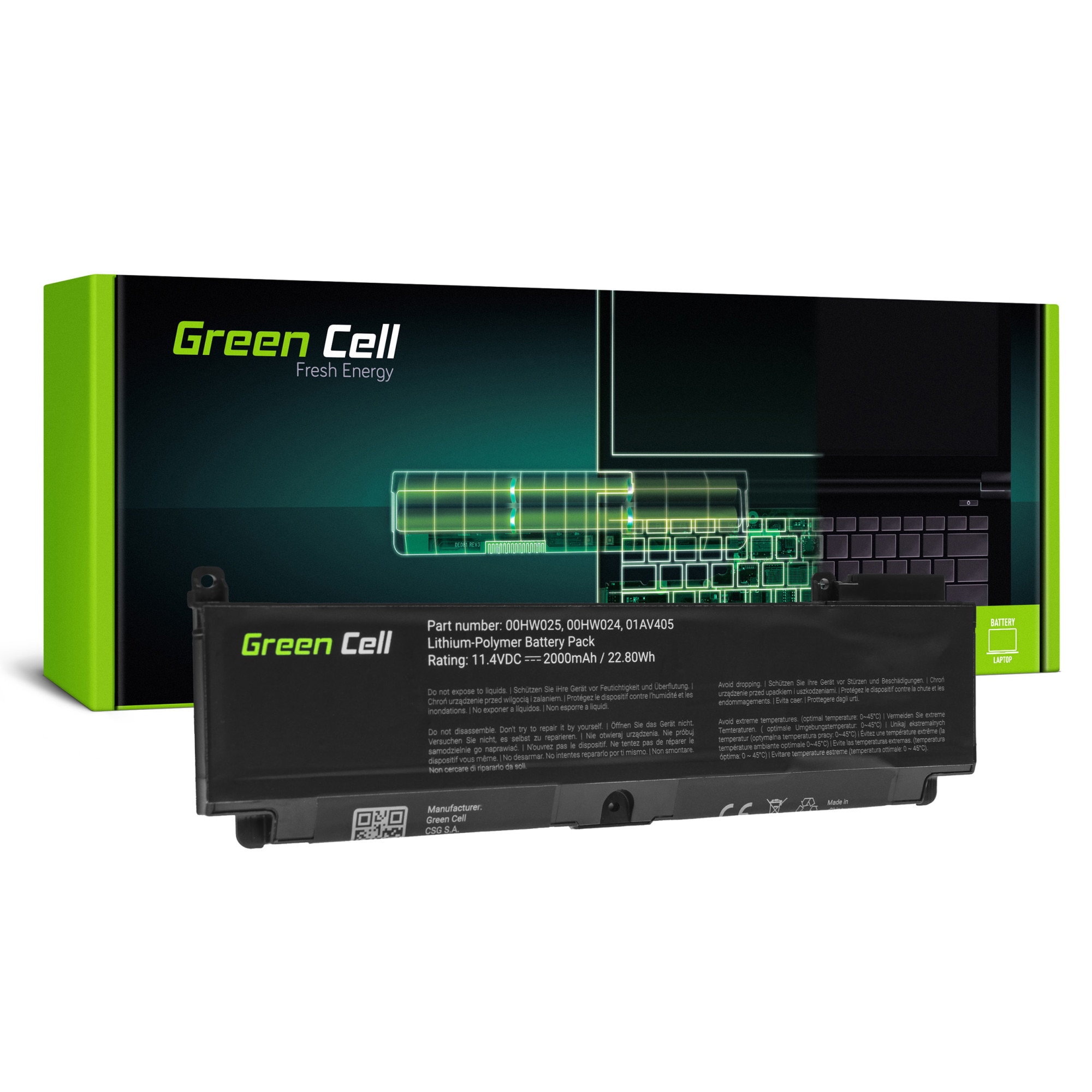 Baterie laptop 01AV405 01AV406 01AV407 01AV408 pentru Lenovo ThinkPad T460s T470s acumulator marca Green Cell