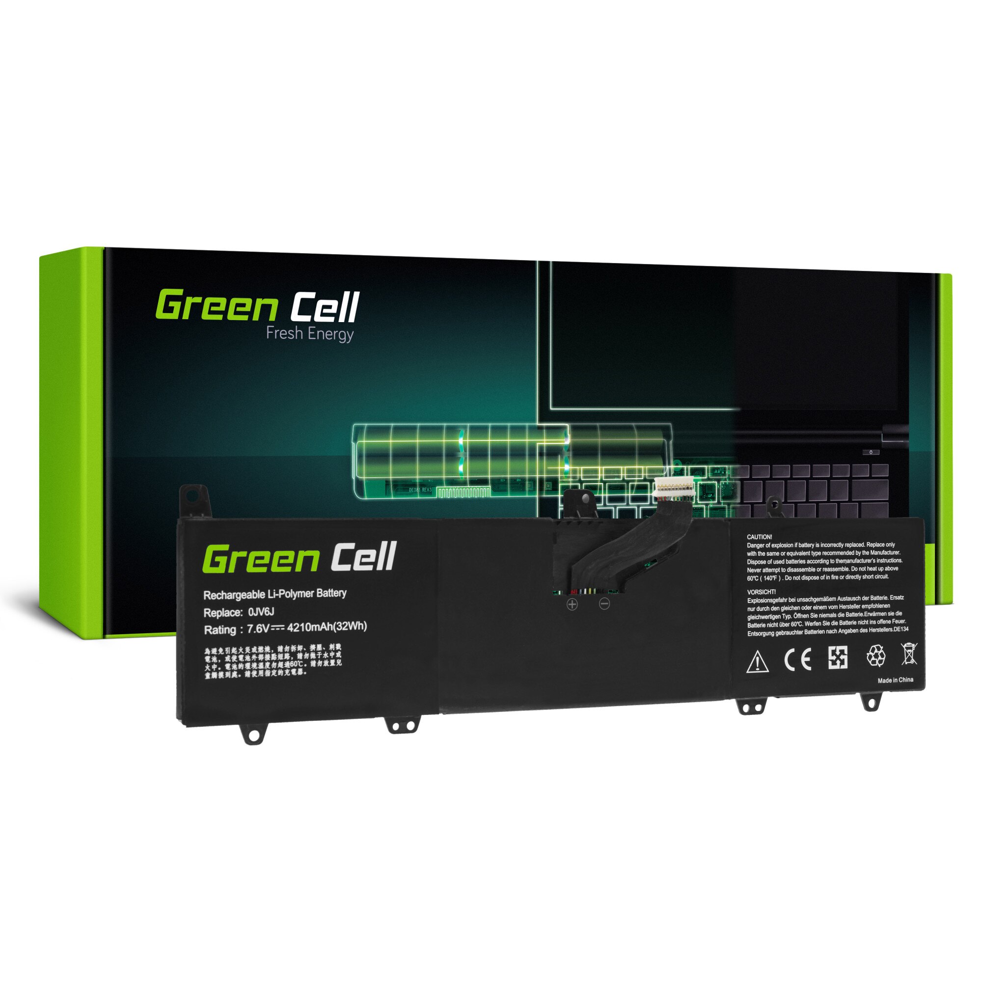 Baterie laptop 0JV6J pentru Dell Inspiron 11 3162 3164 3168 3169 3179 3180 3185 acumulator marca Green Cell