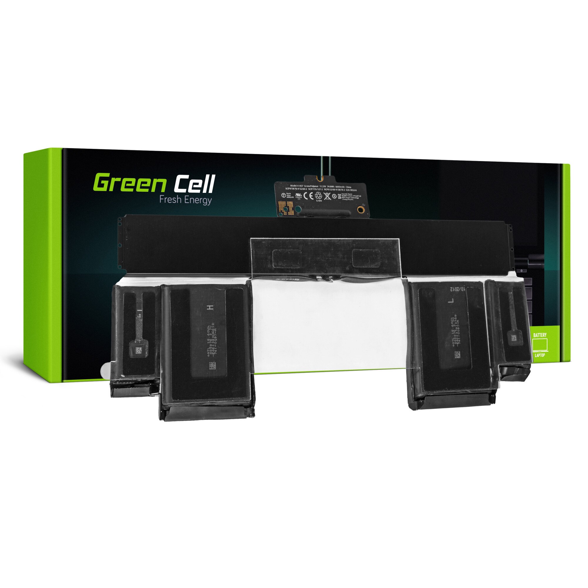 Baterie laptop A1437 pentru Apple MacBook Pro 13 A1425 (Late 2012, Early 2013) acumulator marca Green Cell
