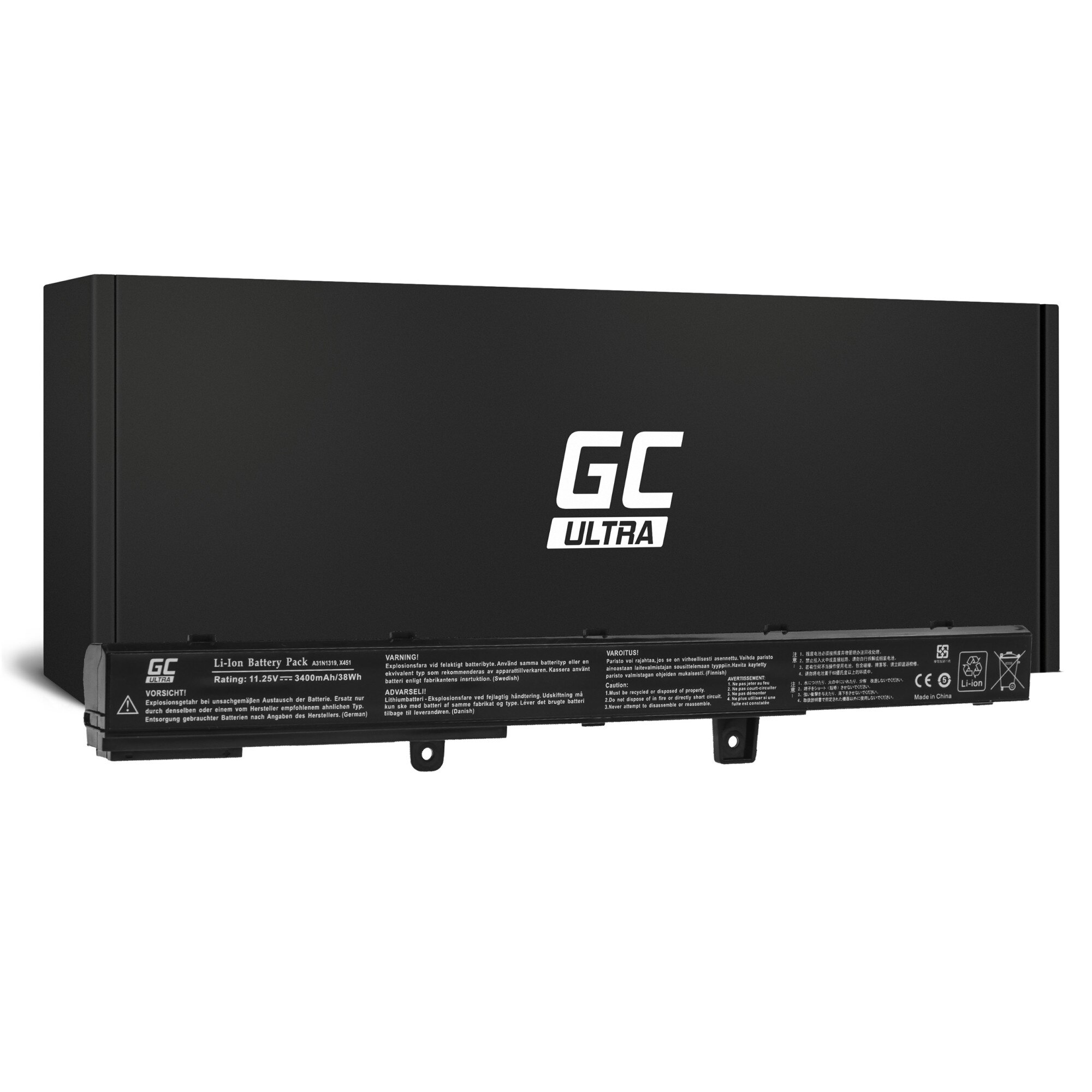 Baterie laptop ULTRA serie A31N1319 pentru Asus X551 X551C X551CA X551M X551MA X551MAV F551 F551C F551M R512C R512CA R553L acumulator marca Green Cell