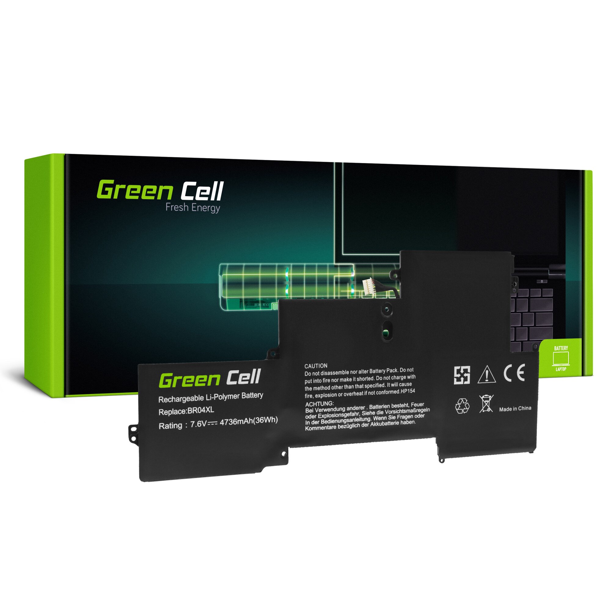 Baterie laptop BR04XL pentru HP EliteBook Folio 1020 G1 acumulator marca Green Cell