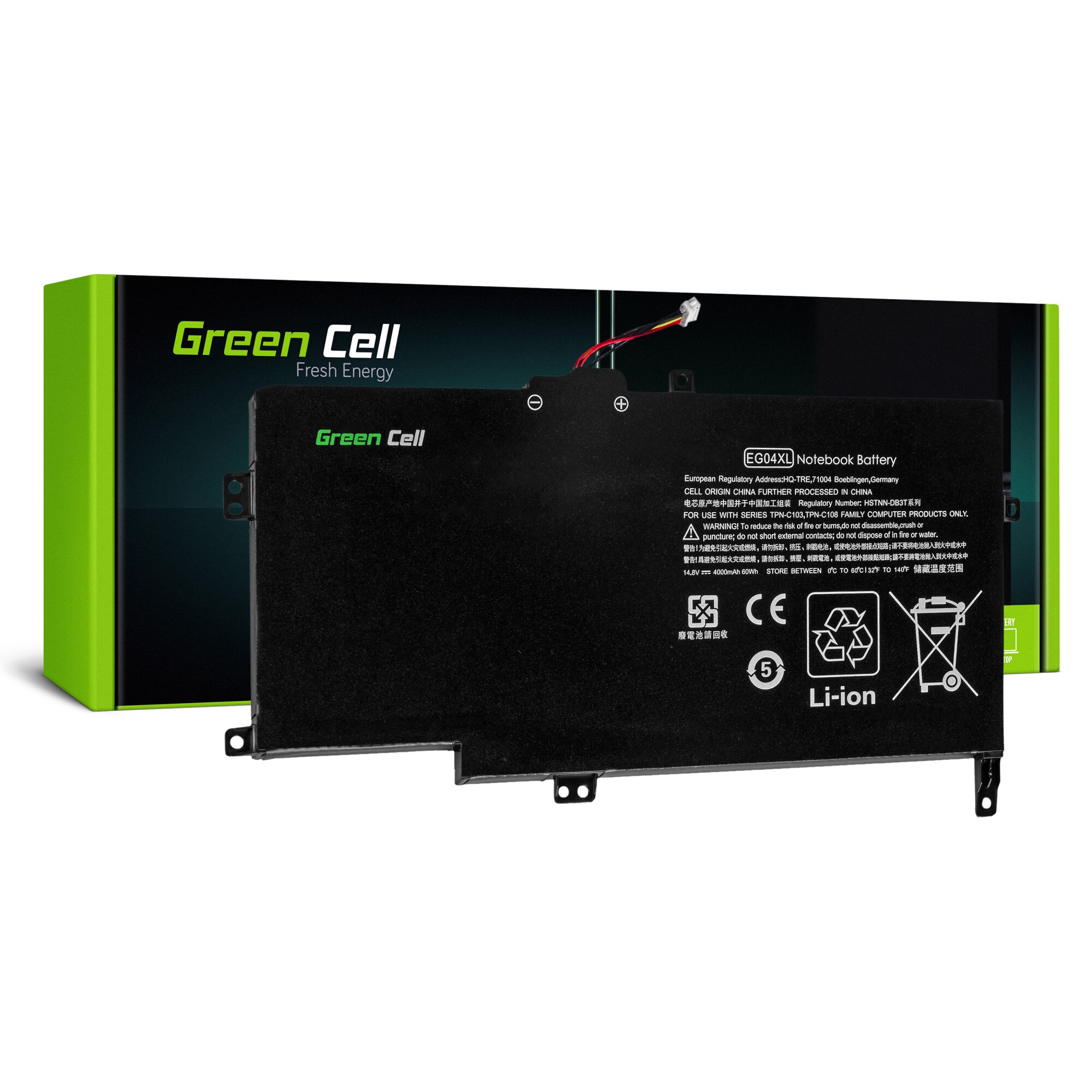 Baterie laptop EG04XL pentru HP Envy 6 6-1030EW 6-1040EW 6-1130SW acumulator marca Green Cell