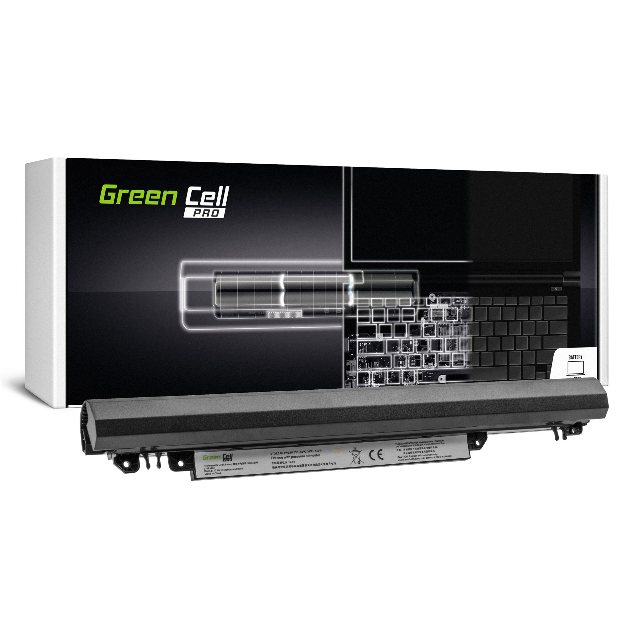 Baterie laptop PRO serie L15C3A03 L15L3A03 L15S3A02 pentru Lenovo IdeaPad 110-14IBR 110-15ACL 110-15AST 110-15IBR acumulator marca Green Cell