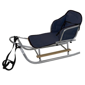 Sanie metalica cu Husa si Spatar detasabil - Gri/Grafit Sanie metalica cu Husa si Spatar detasabil - Gri/Grafit