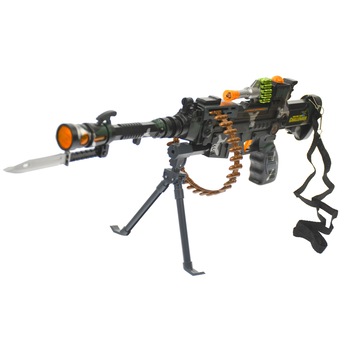 Mitraliera de jucarie, cu sunete si luminite - DF9218B Mitraliera de jucarie, cu sunete si luminite - DF9218B