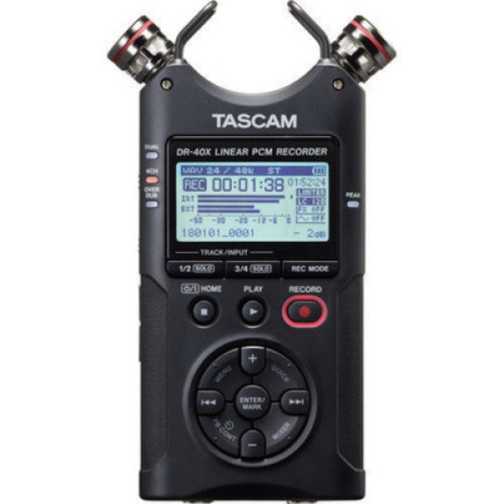 Recorder portabil, Tascam DR-40X, cu 4 canale si interfata audio USB integrata