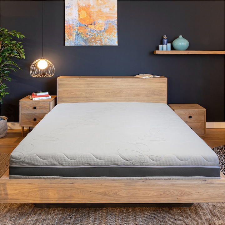 Saltea ortopedica BEST SLEEP Latex Lux, 160x200x23cm, cu latex, hipoalergenic, antibacterian, ferma