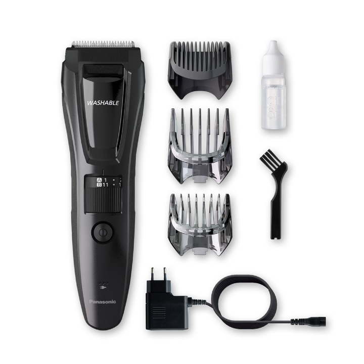 Aparat de tuns Panasonic ER-GB61-K503 pentru barba si mustata, 1-20 mm, Lavabil, Negru