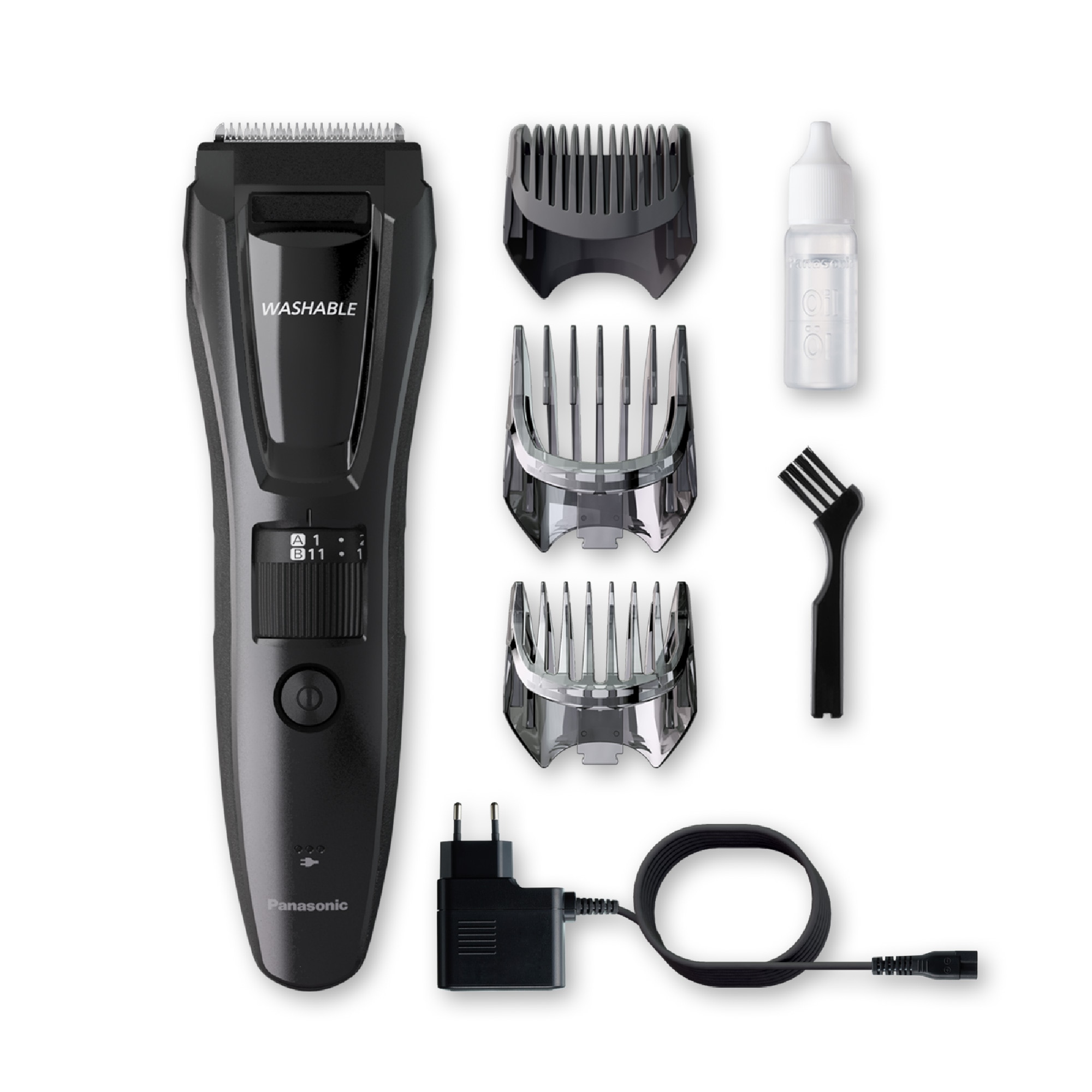 Aparat de tuns Panasonic ER-GB61-K503 pentru barba si mustata, 1-20 mm, Lavabil, Negru