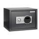 Seif metalic cu pin digital si cheie G 25 EQ, Art Flame, 350x250x250 mm, Gri inchis, Ecran LCD, Functie auto-blocare