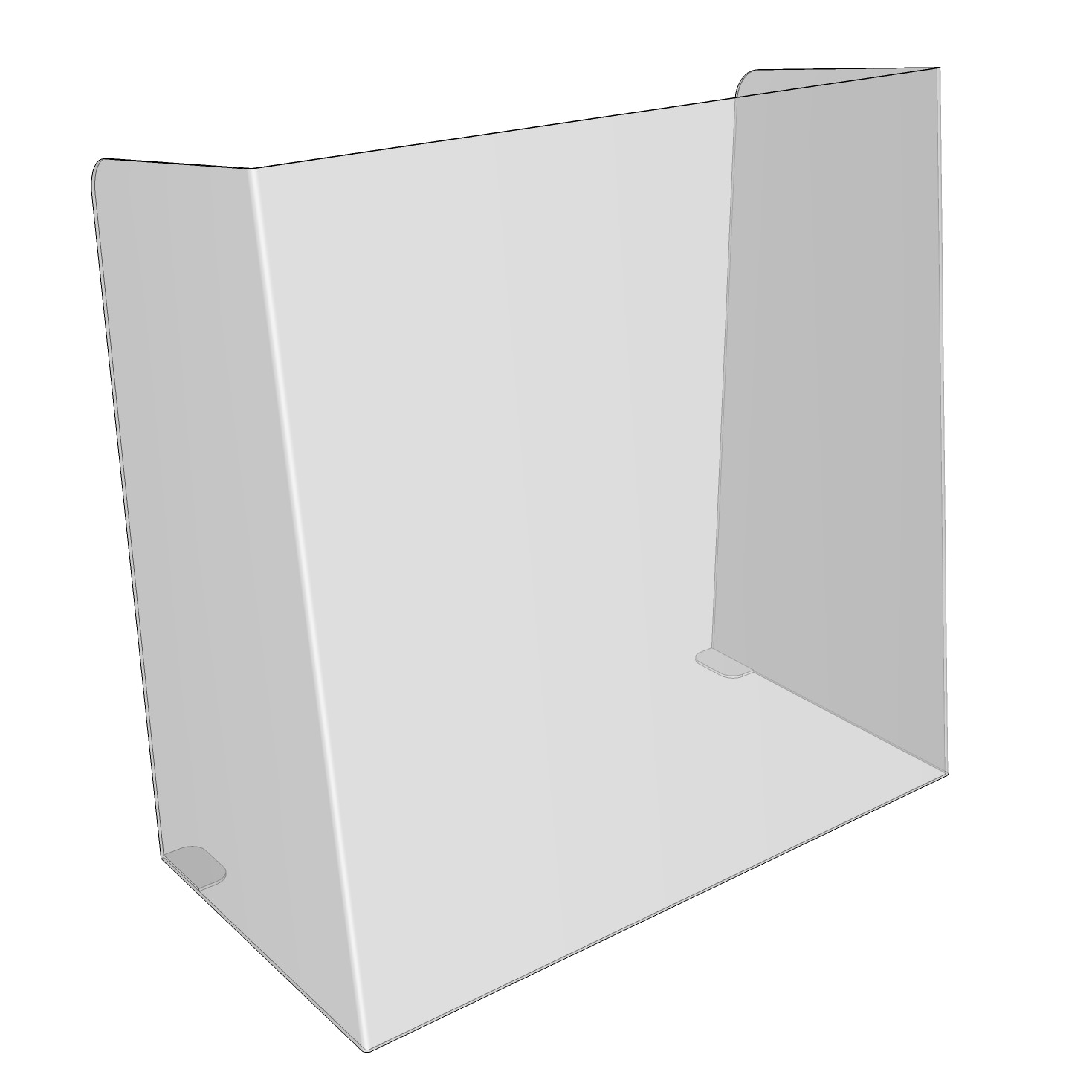 Set 20 Buc x Panou protectie elevi si profesori 60 cm inaltime x 50 cm lungime x 30 cm lateral policarbonat 2mm grosime