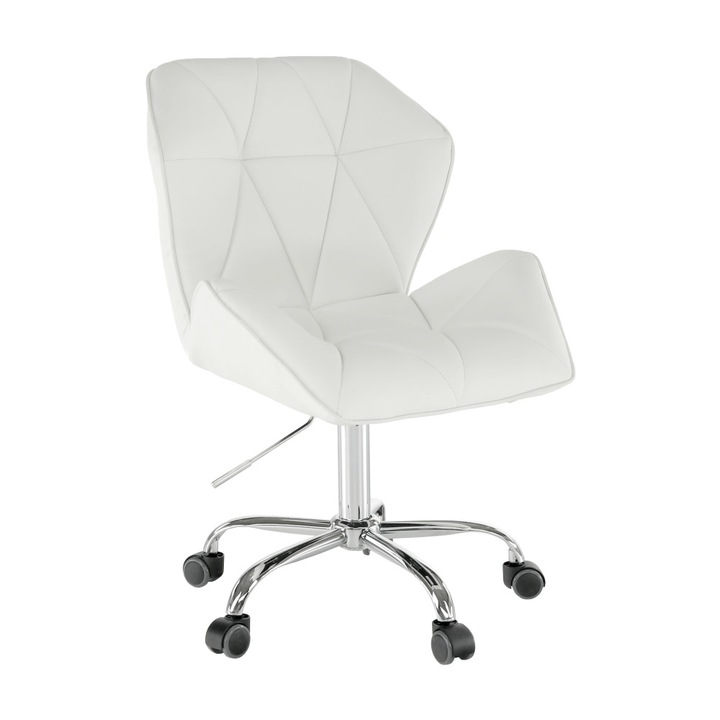 Fotoliu, scaun de birou, alb, 58x63.5x84.5-96.5 cm,mobHAUS