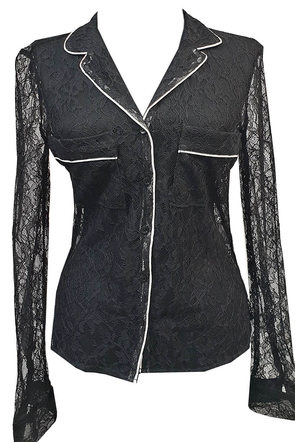Camasa Tally Weijl,dantela neagra, S