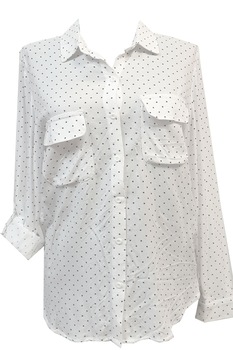 Camasa Tally Weijl,alb cu buline negre,S Camasa Tally Weijl,alb cu buline negre,S