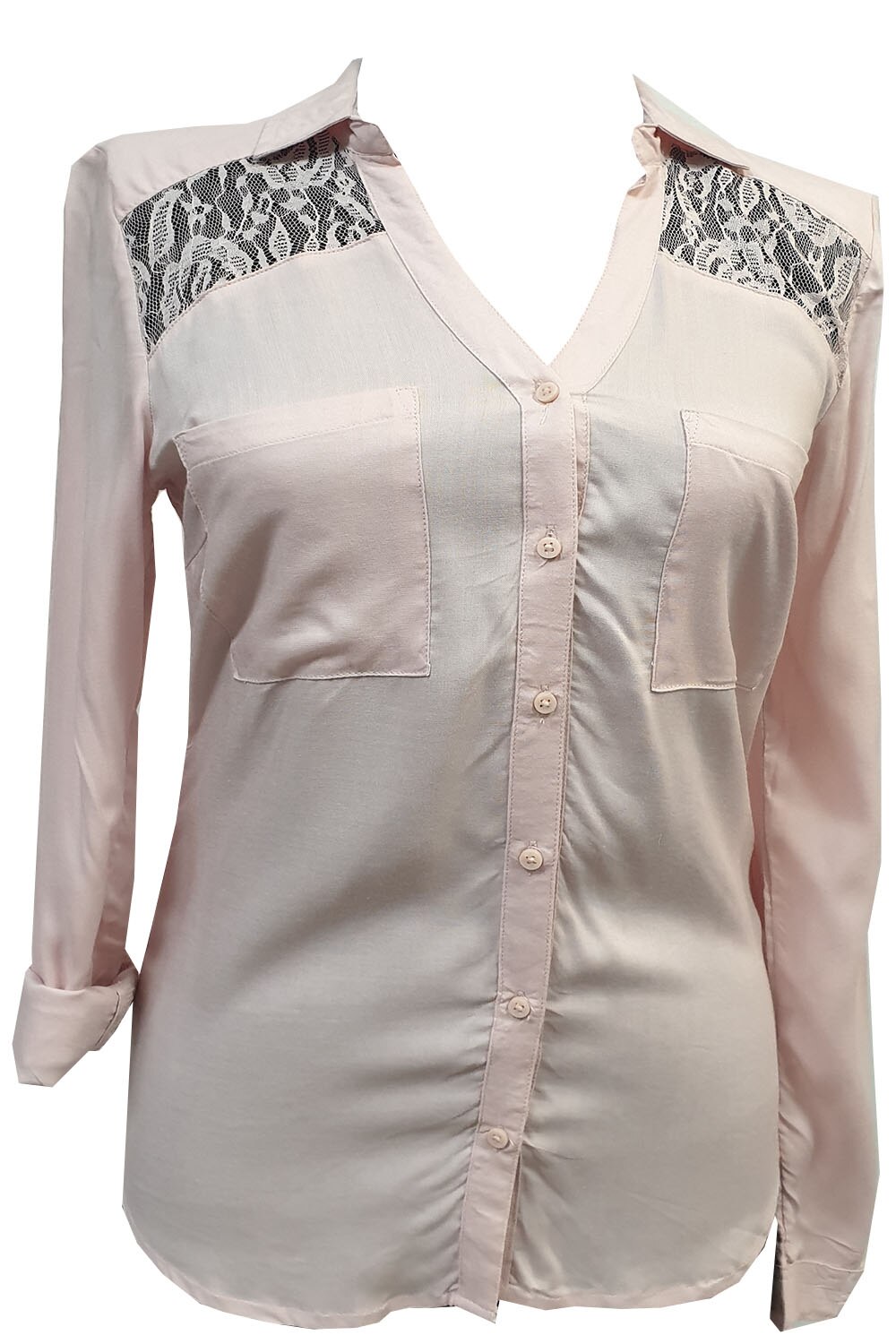 Camasa Tally Weijl,roz cu dantela,2XS