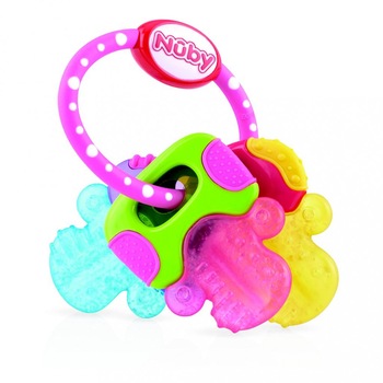 Jucarie pentru dentitie- Chei umpute cu gel pureIce, +3 luni, Nuby Jucarie pentru dentitie- Chei umpute cu gel pureIce, +3 luni, Nuby