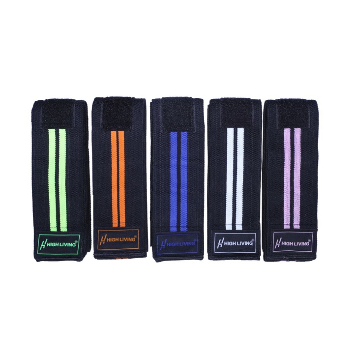 Set 5 aparatoare pentru genunchi, negru, barbati, alergare, one size