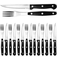 Set tacamuri, cutite si furculite, inox, 16 piese, Relaxdays