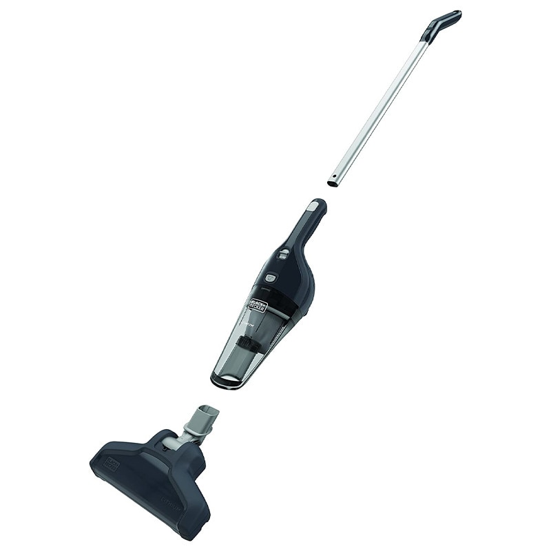 Black+Decker Aspirator de mana fara fir 4 in 1 Dustbuster NSVA315J (10,8 V, aspirator fara fir, inclusiv extensie de podea, duza de podea si statie de incarcare/suport de perete)