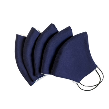 Set 5 masti protectie faciala reutilizabile pentru copii, Emily G, bleumarin Set 5 masti protectie faciala reutilizabile pentru copii, Emily G, bleumarin