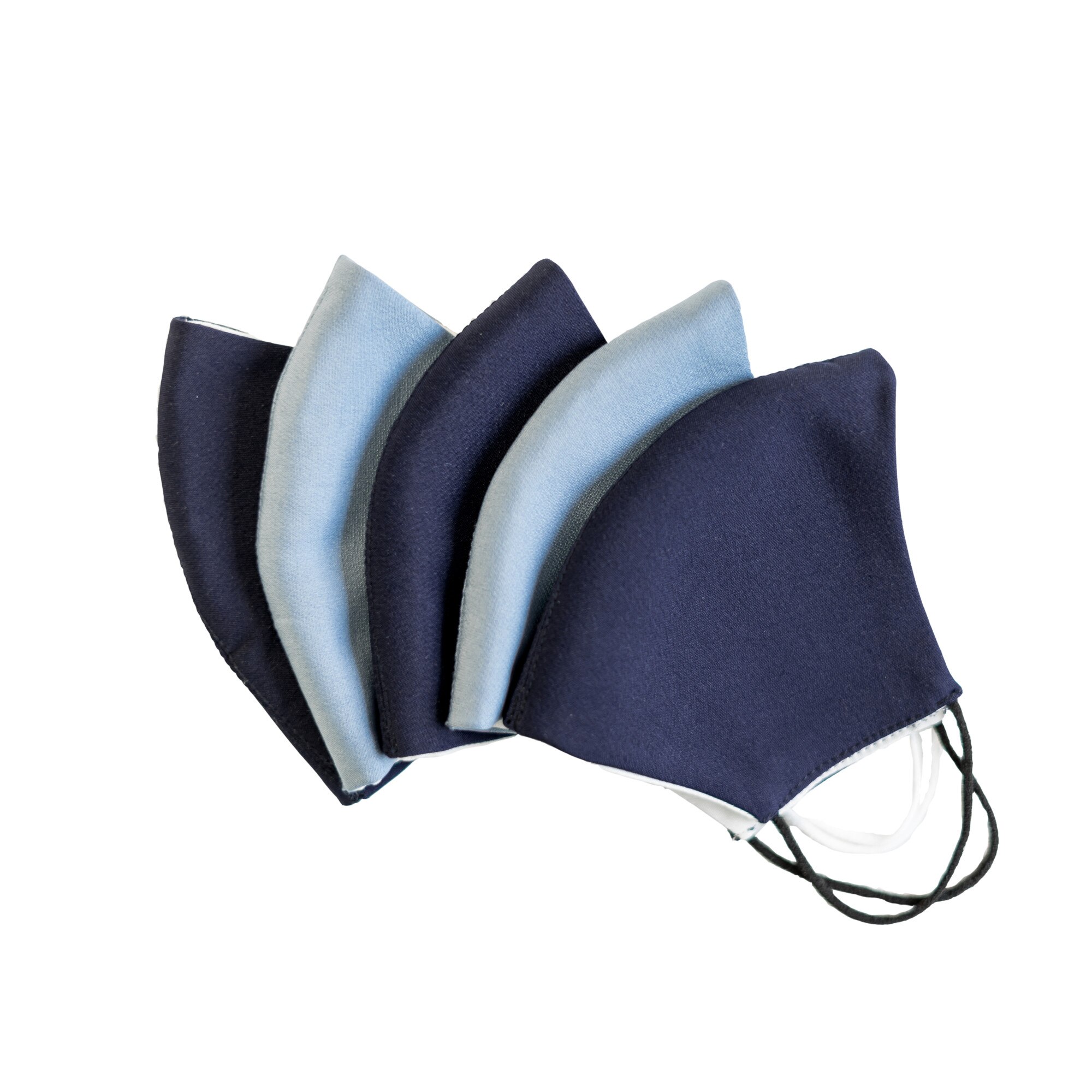 Set 5 masti protectie faciala reutilizabile pentru copii, Emily G, 3 bleumarin, 2 bleu