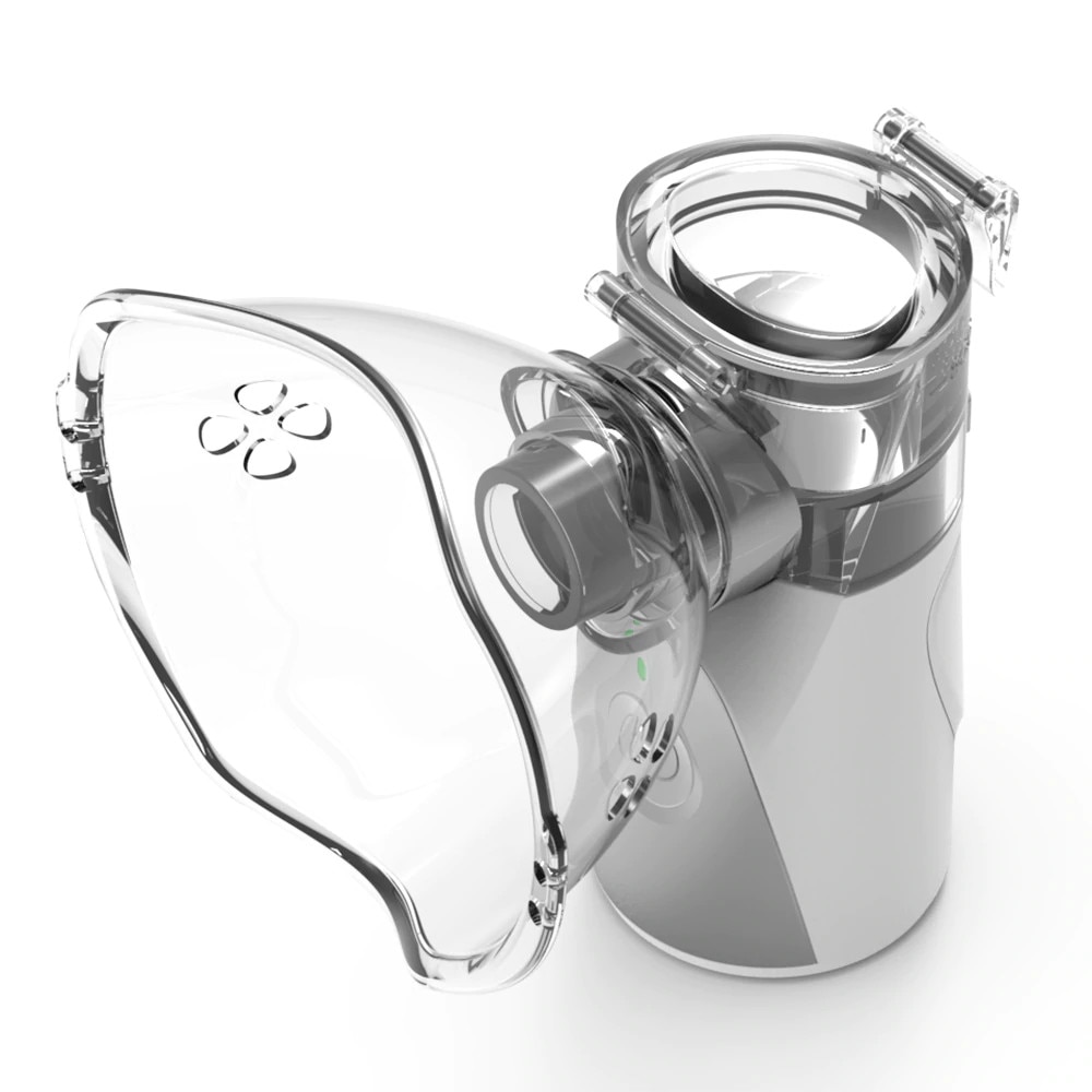 Aparat aerosoli Mobile Tuning VP-M3, nebulizator, portabil, validat clinic, ultrasonic, baterii si adaptor priza, tehnologie Mesh, accesorii, cutie depozitare, foarte silentios, alb