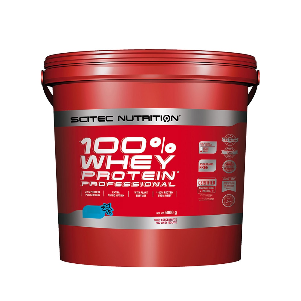 Pudra energizanta Scitec 100% Whey Protein Professional Miere Cu Vanilie 5.000 Kg